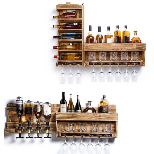 Weinregal holz wandbar - weinregal,