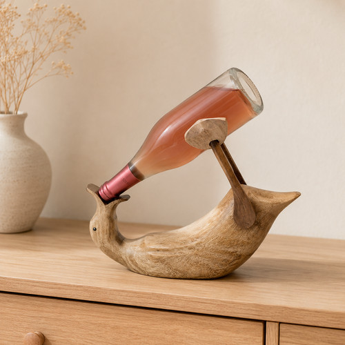 Flaschenhalter ente holz - ente,
