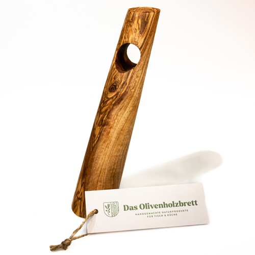 Flaschenhalter aus olivenholz - aus,