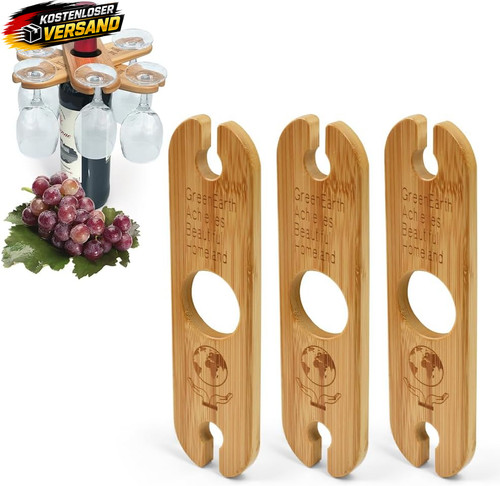 Holz weinflaschenhalter set - holz,