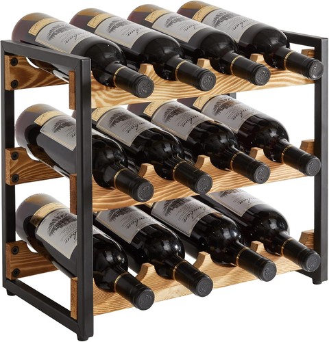 Weinregal holz flaschen - 12,