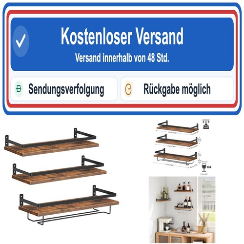 Hoobro wandregal 3er set - wandregal,